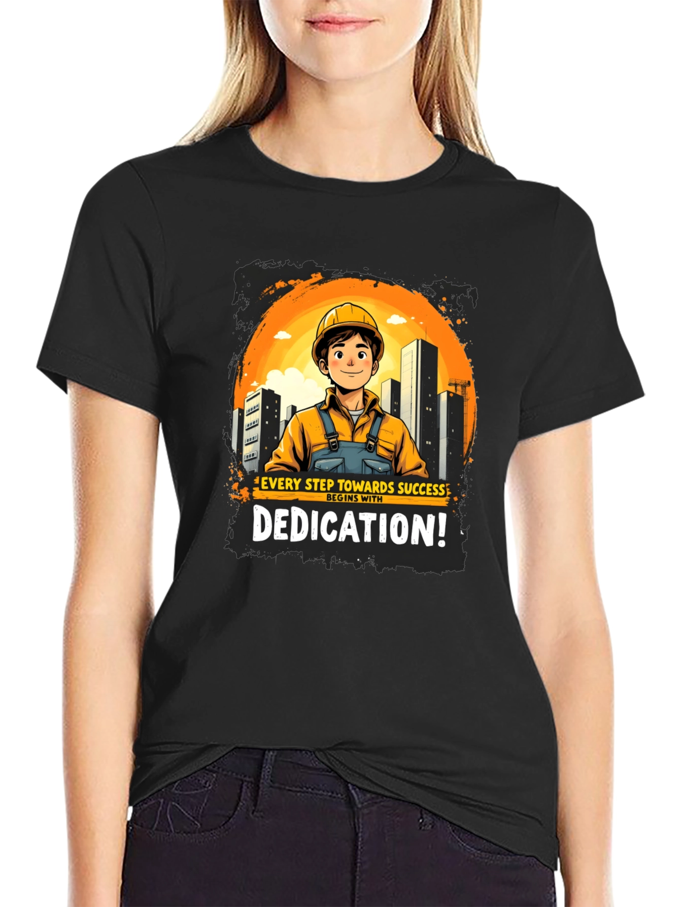 Dedicated Construction Worker Graphic T-Shirt