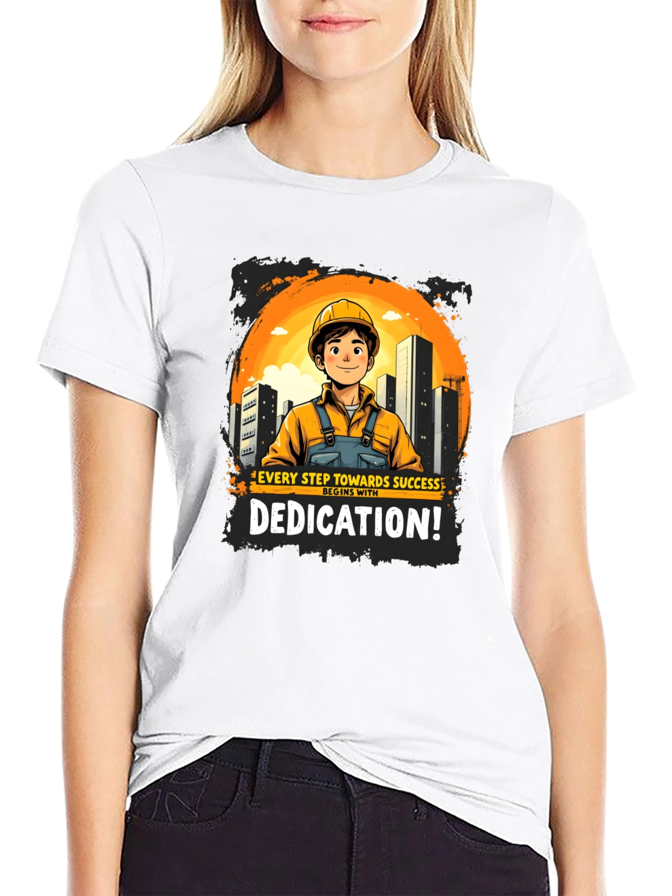 Dedicated Construction Worker Graphic T-Shirt