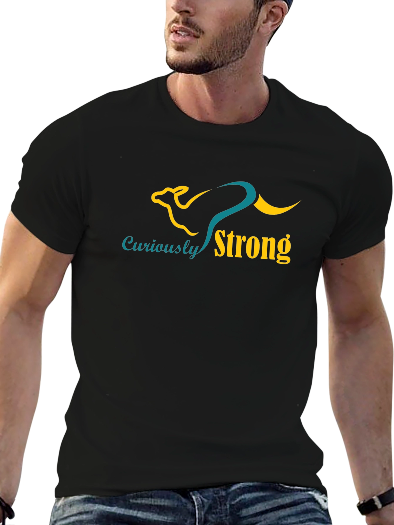 Curiously Strong Graphic Tee - Black