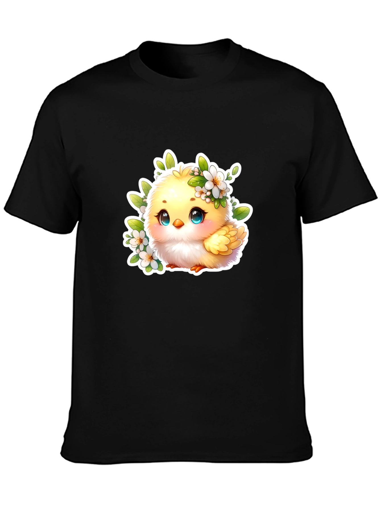 Cute Chick Graphic T-Shirt - Black