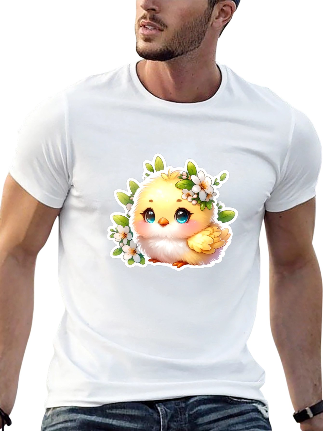 Cute Chick Graphic T-Shirt - Black