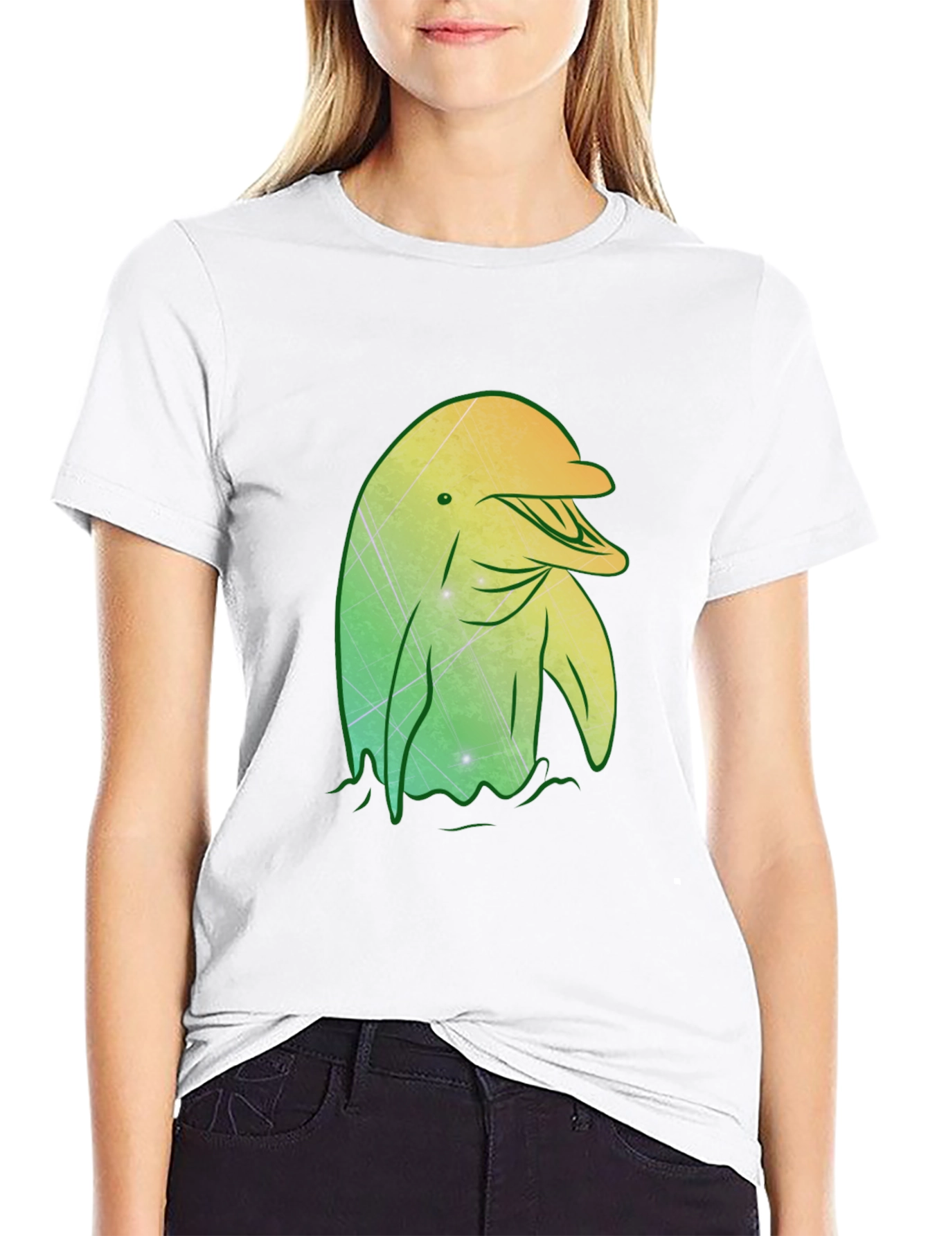 Dolphin Graphic Tee - Stylish Mens Black T-Shirt