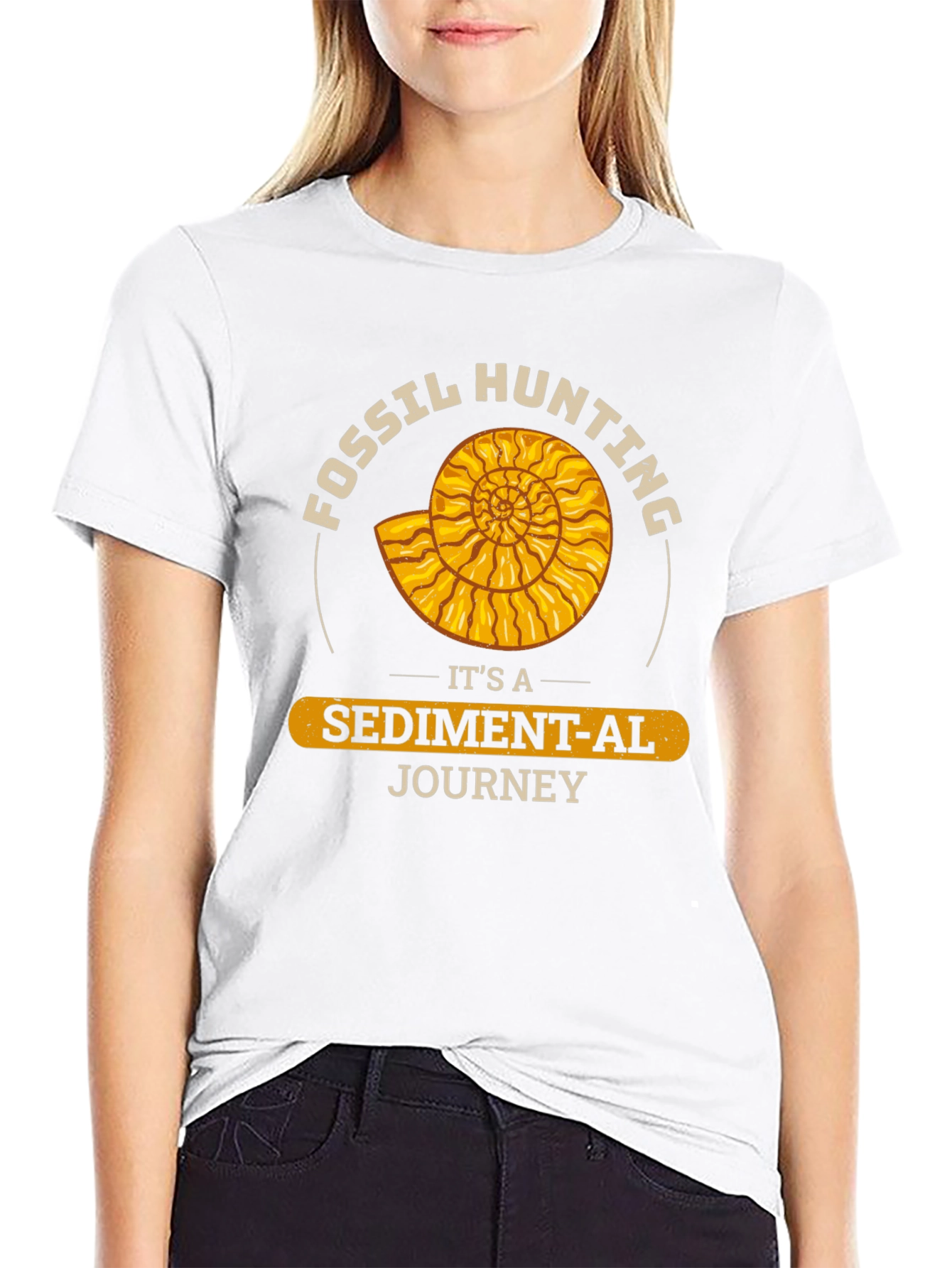 Fossil Hunting Sediment-al Journey Black T-Shirt