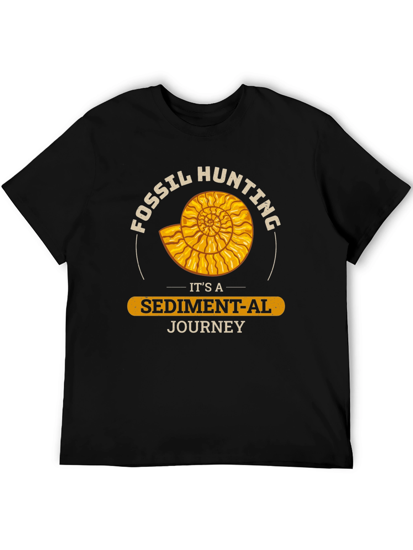 Fossil Hunting Sediment-al Journey Black T-Shirt