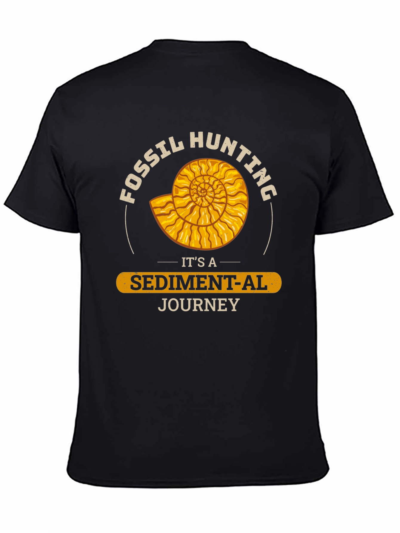 Fossil Hunting Sediment-al Journey Black T-Shirt