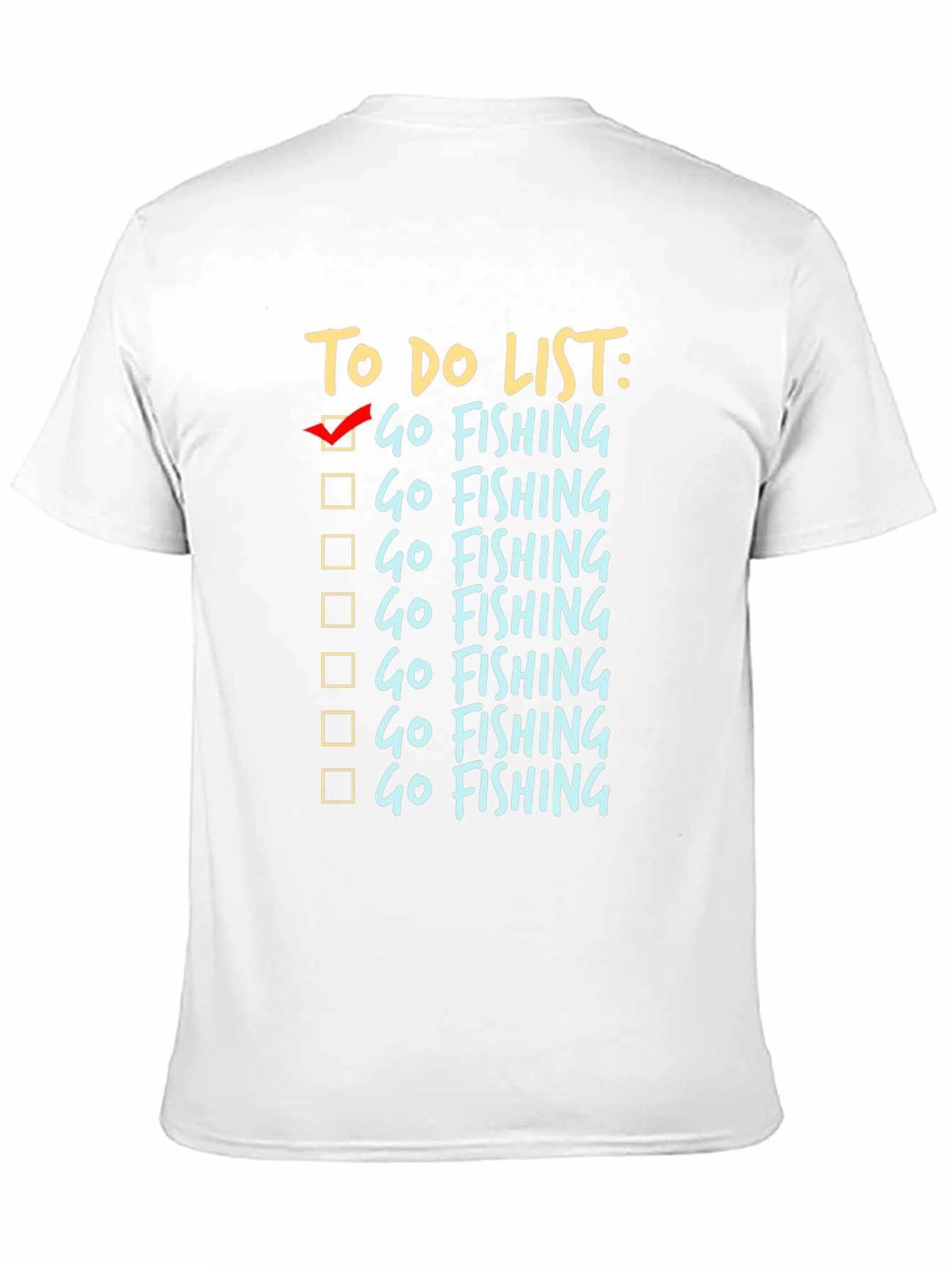 To Do List Go Fishing Black T-Shirt