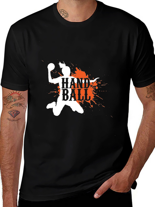 Handball Player Graphic Print T-Shirt
