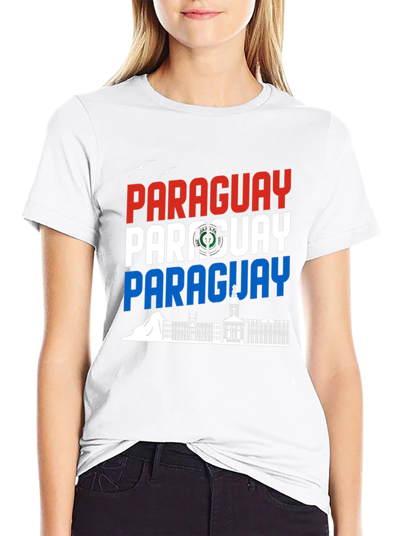 Paraguay Flag Graphic Tee - Black