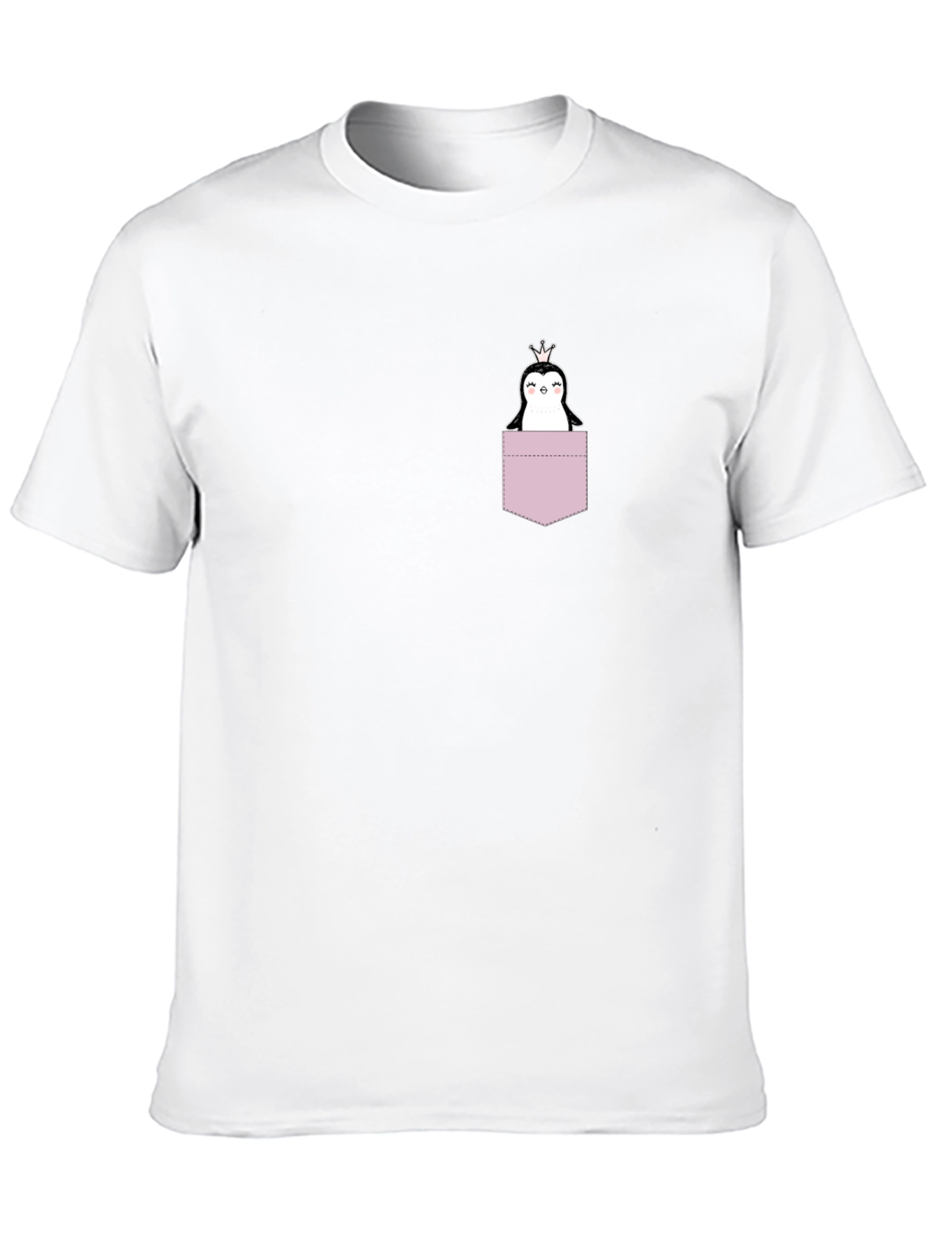 Penguin Pocket T-Shirt - Black Crew Neck