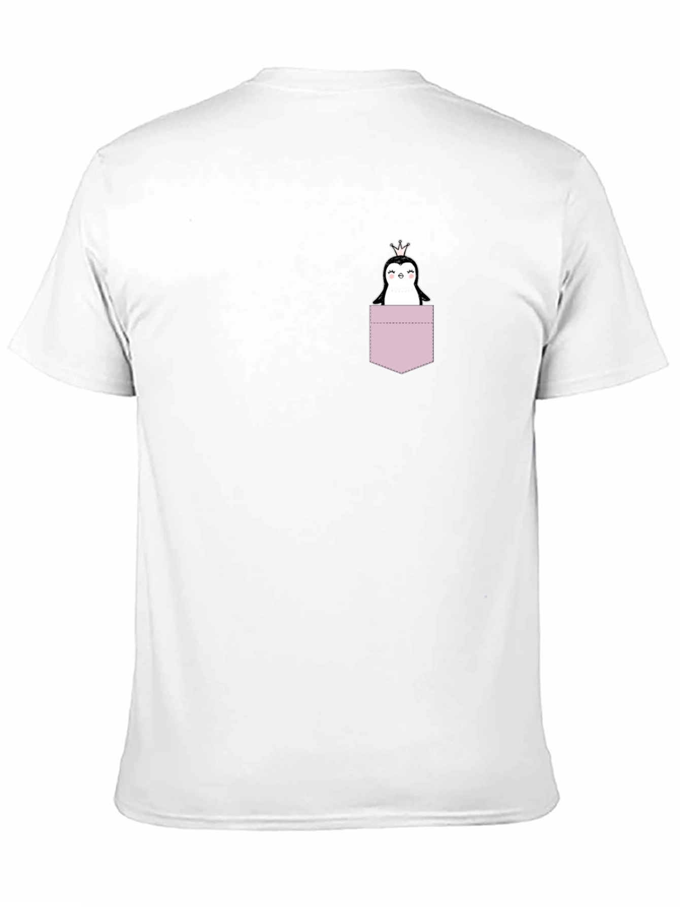 Penguin Pocket T-Shirt - Black Crew Neck