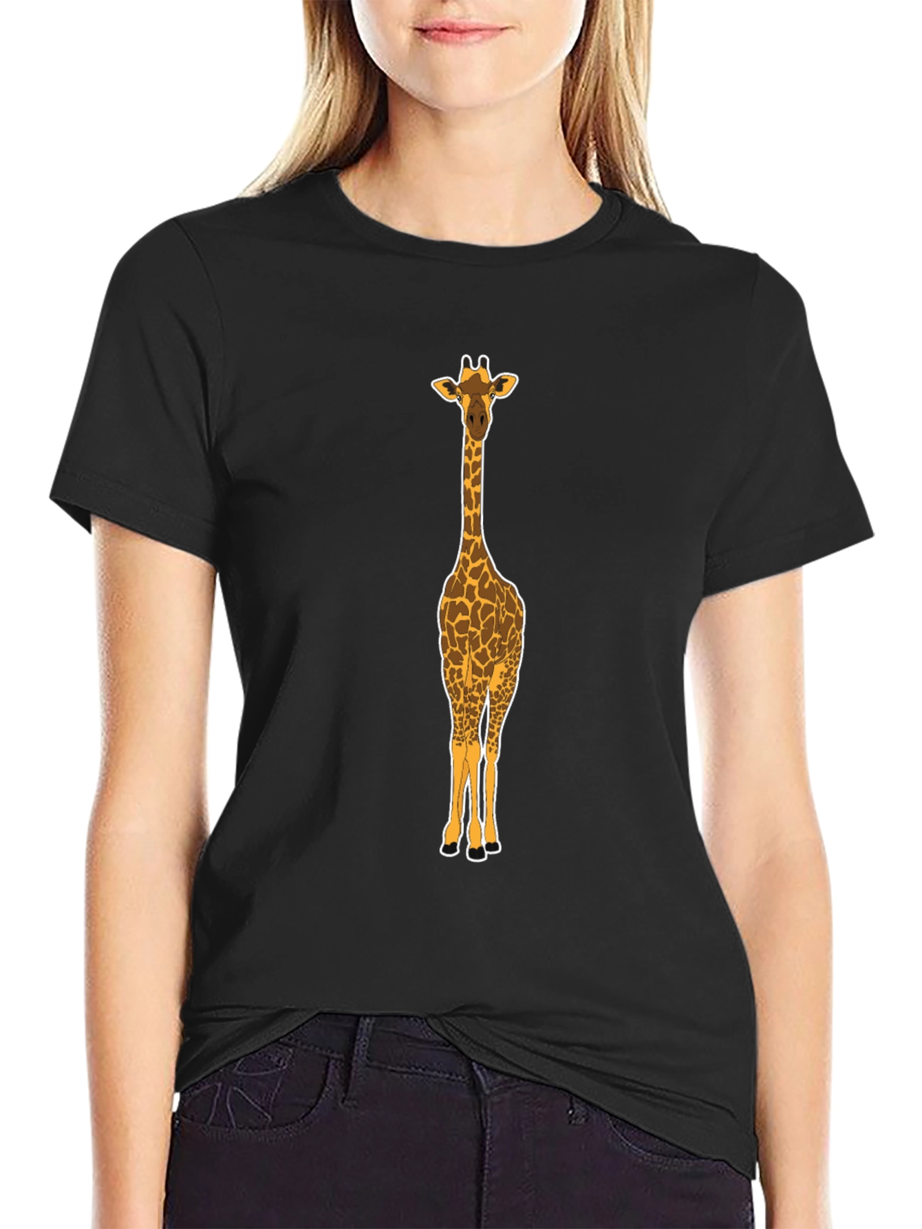Giraffe Graphic Tee - Black