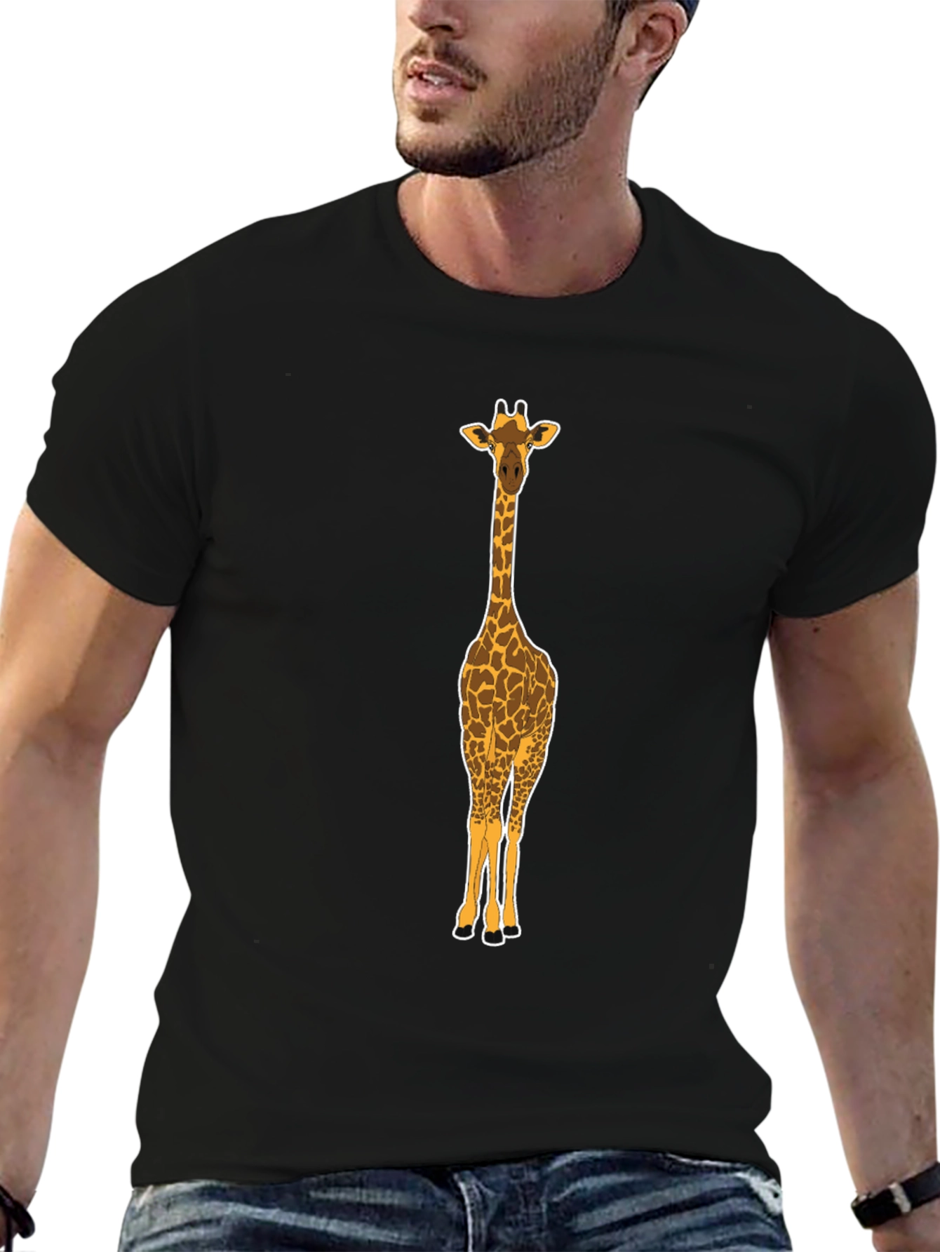 Giraffe Graphic Tee - Black