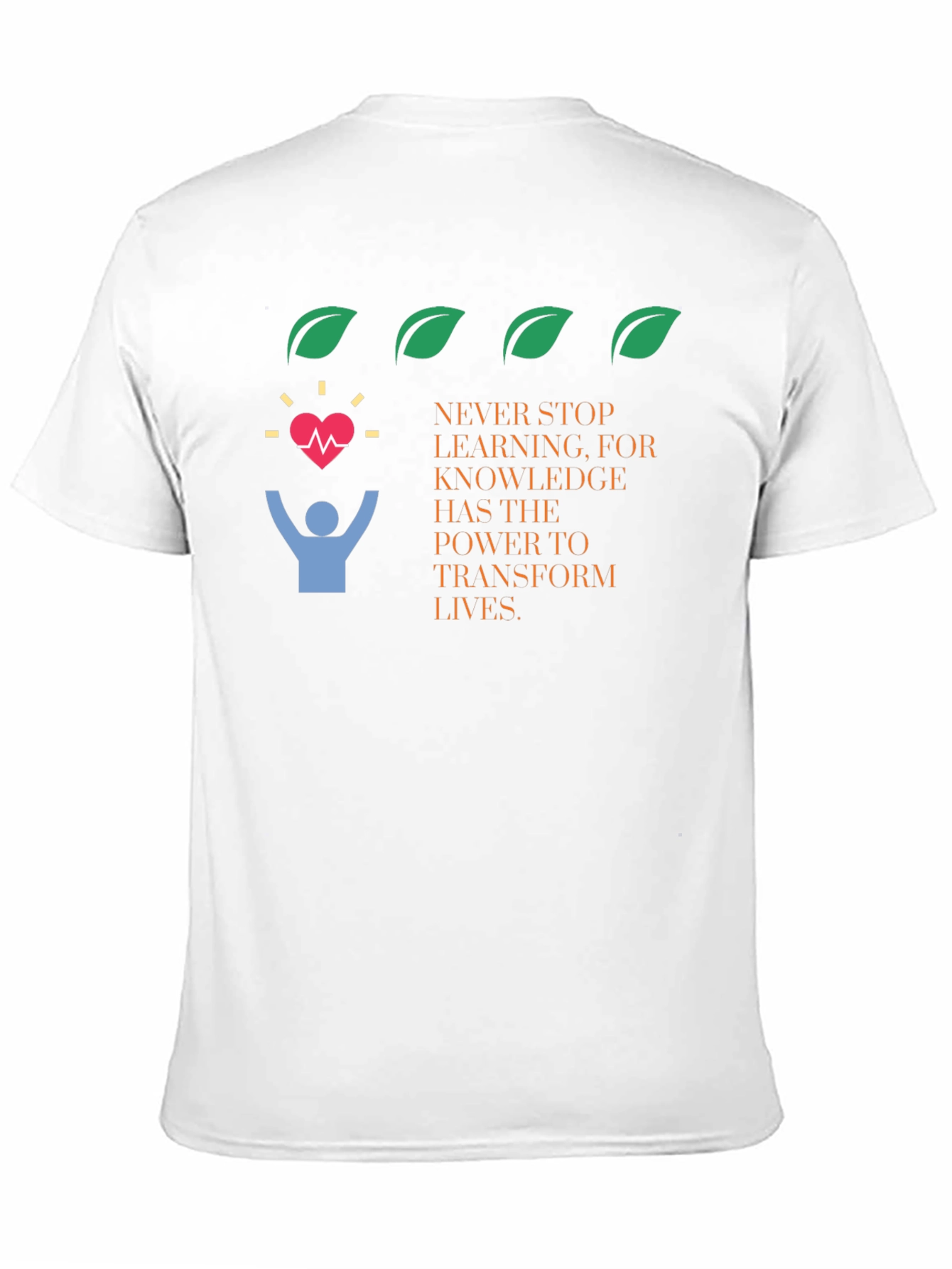 Knowledge Transforms Lives Black Graphic Tee