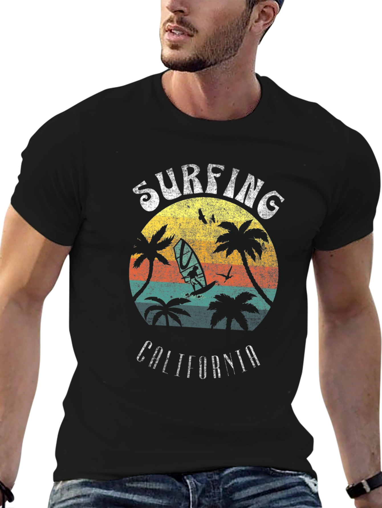 Surfing California T-Shirt - Retro Style