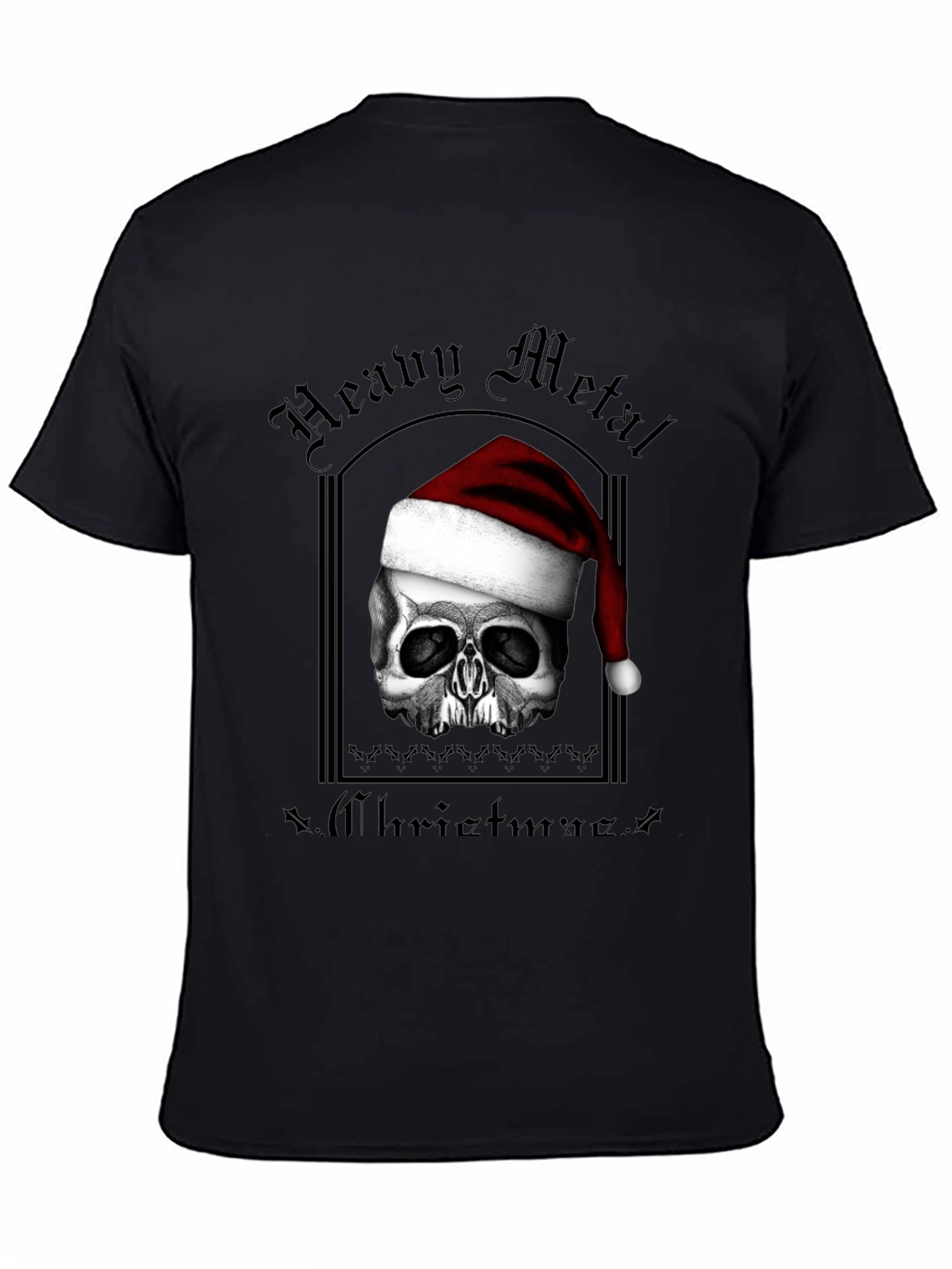 Heavy Metal Christmas Skull T-Shirt