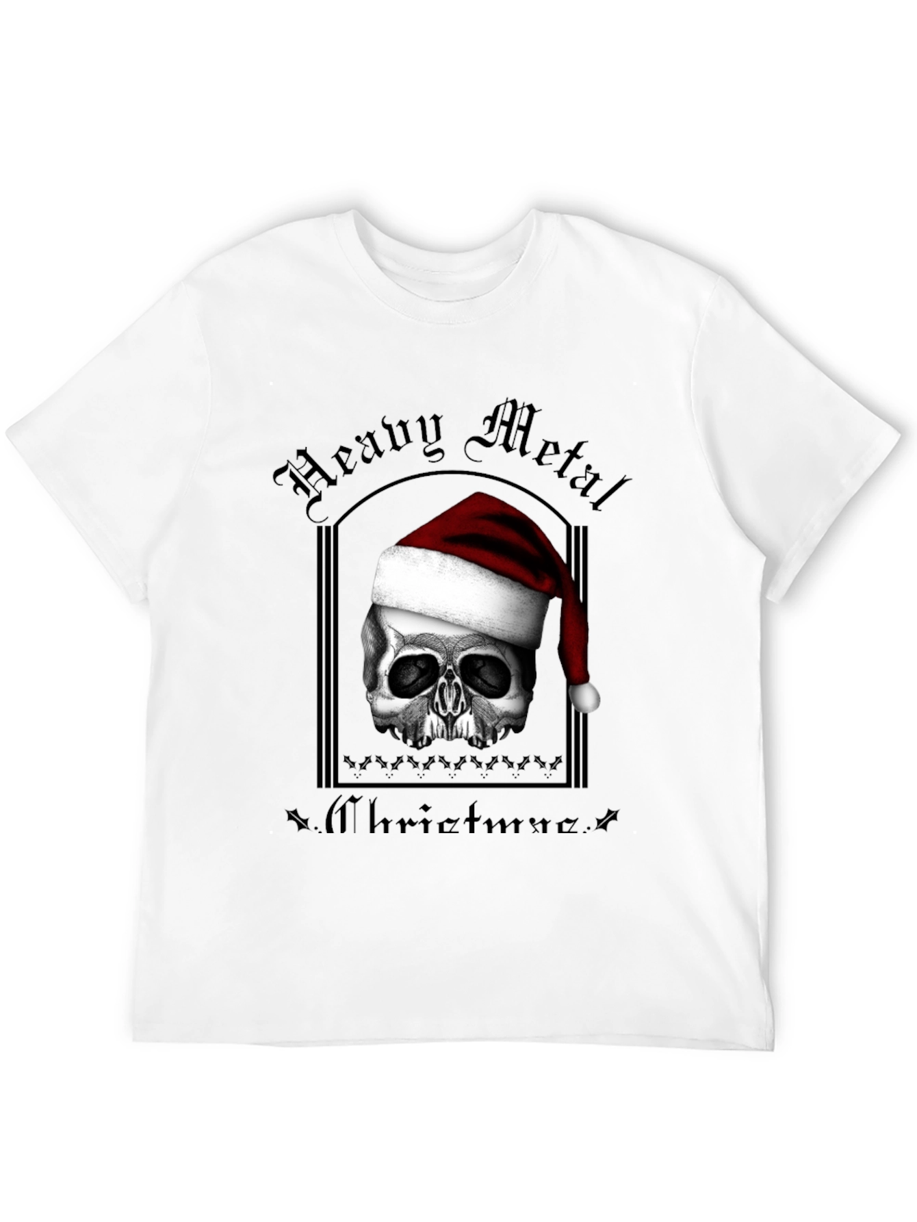 Heavy Metal Christmas Skull T-Shirt