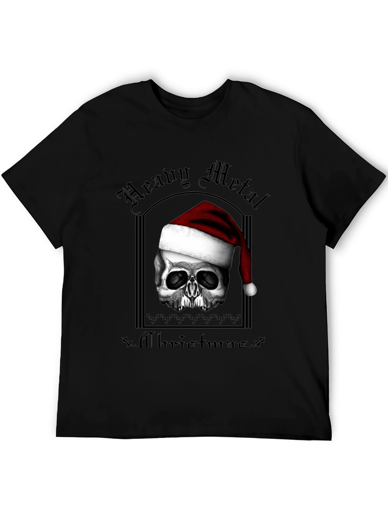 Heavy Metal Christmas Skull T-Shirt