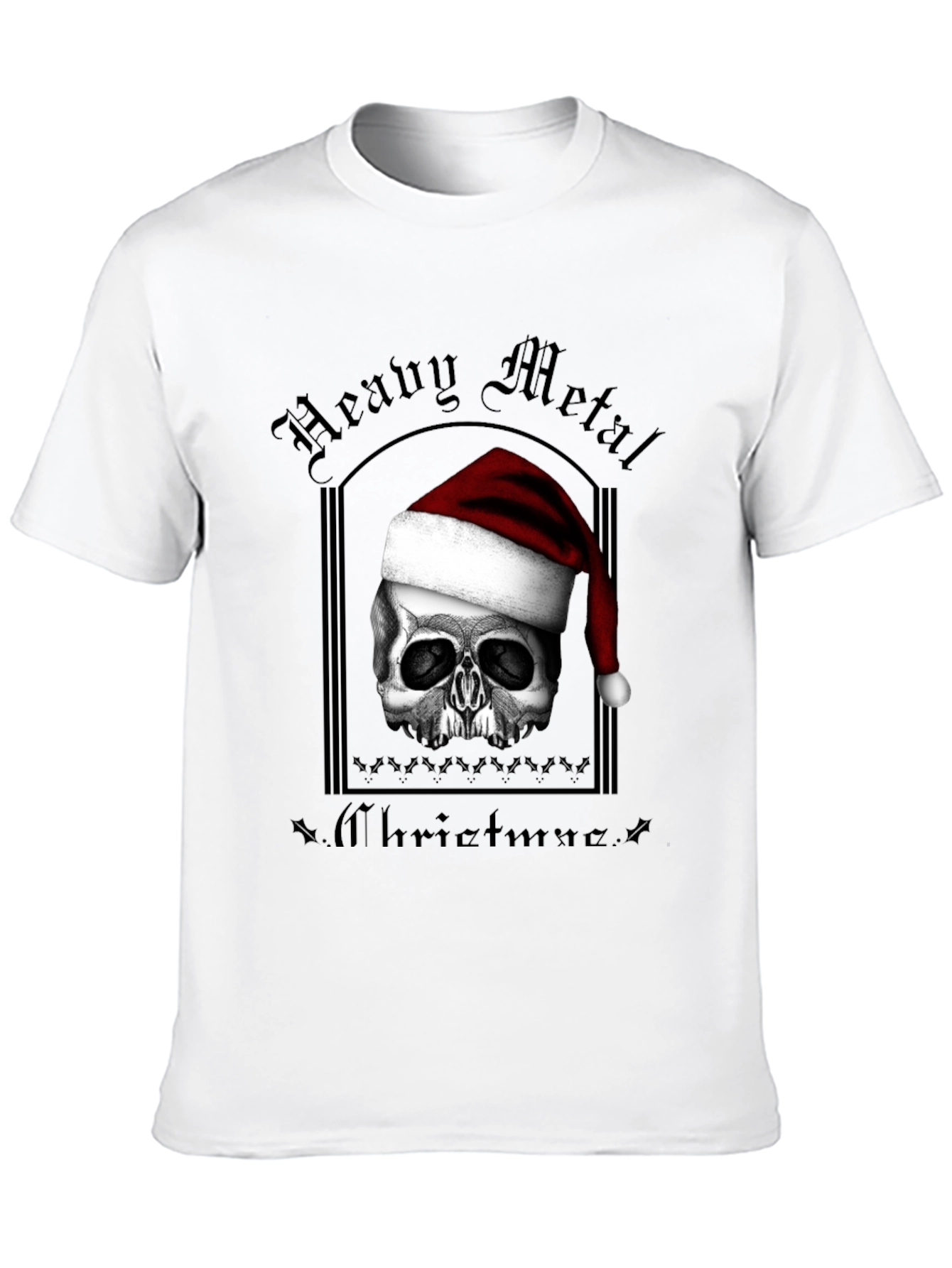 Heavy Metal Christmas Skull T-Shirt