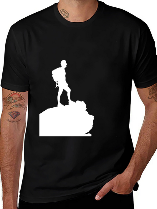 Hiking Silhouette Graphic Tee - Black