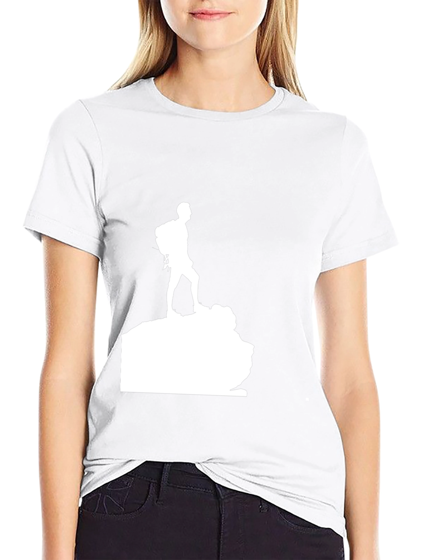 Hiking Silhouette Graphic Tee - Black