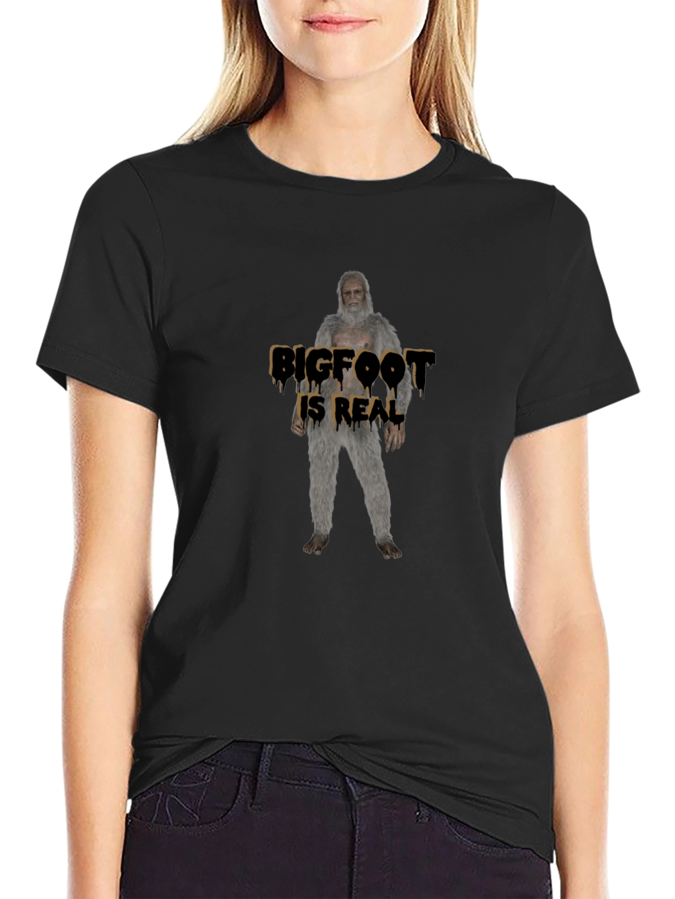 Bigfoot Is Real Mens Graphic Tee