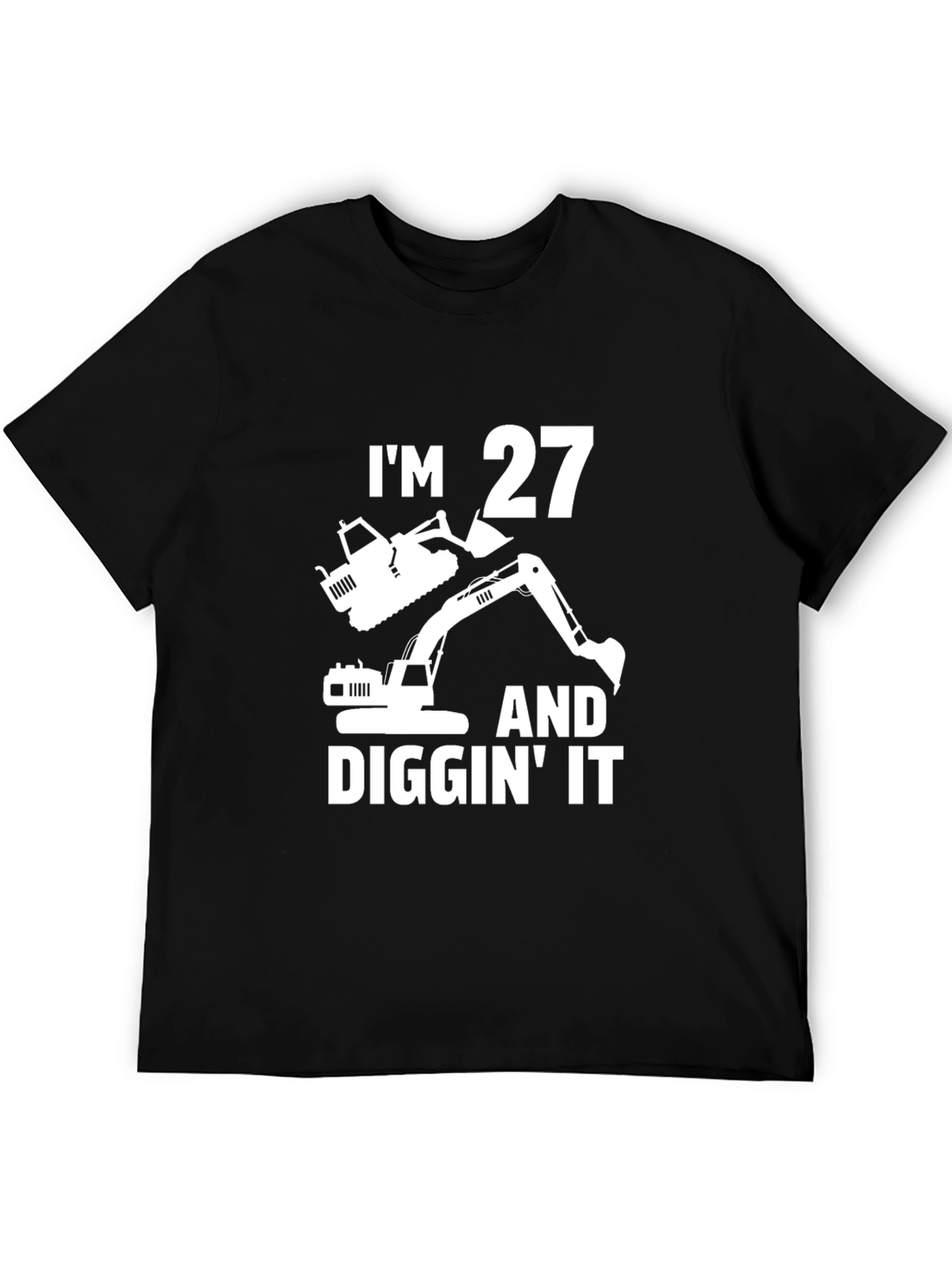 Funny 27th Birthday Excavator T-Shirt