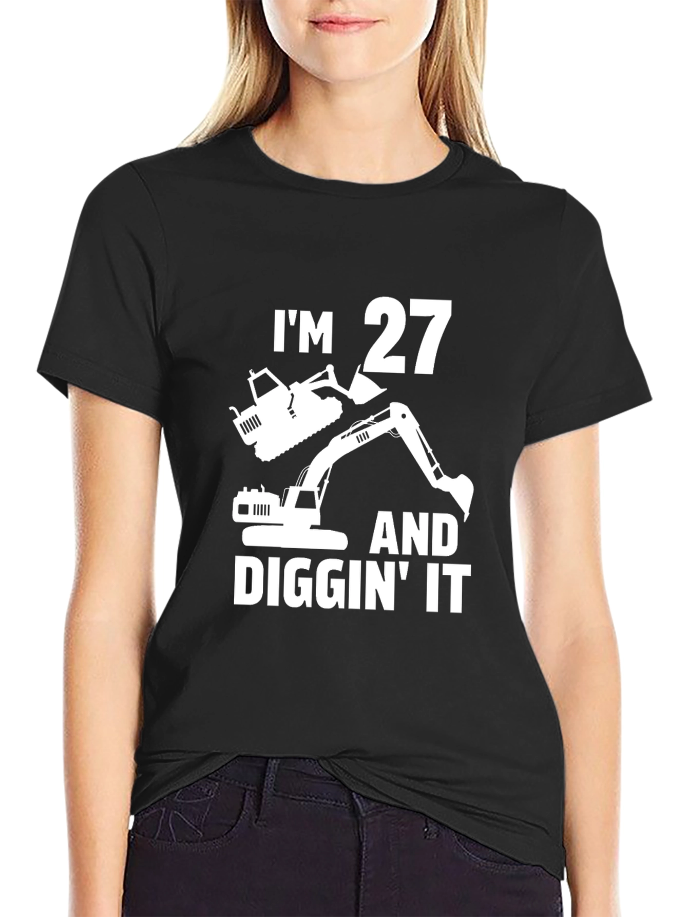 Funny 27th Birthday Excavator T-Shirt