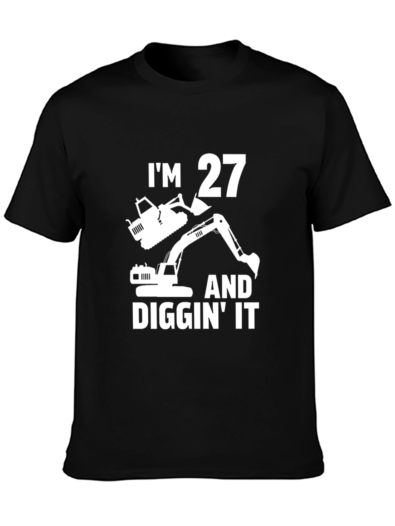 Funny 27th Birthday Excavator T-Shirt
