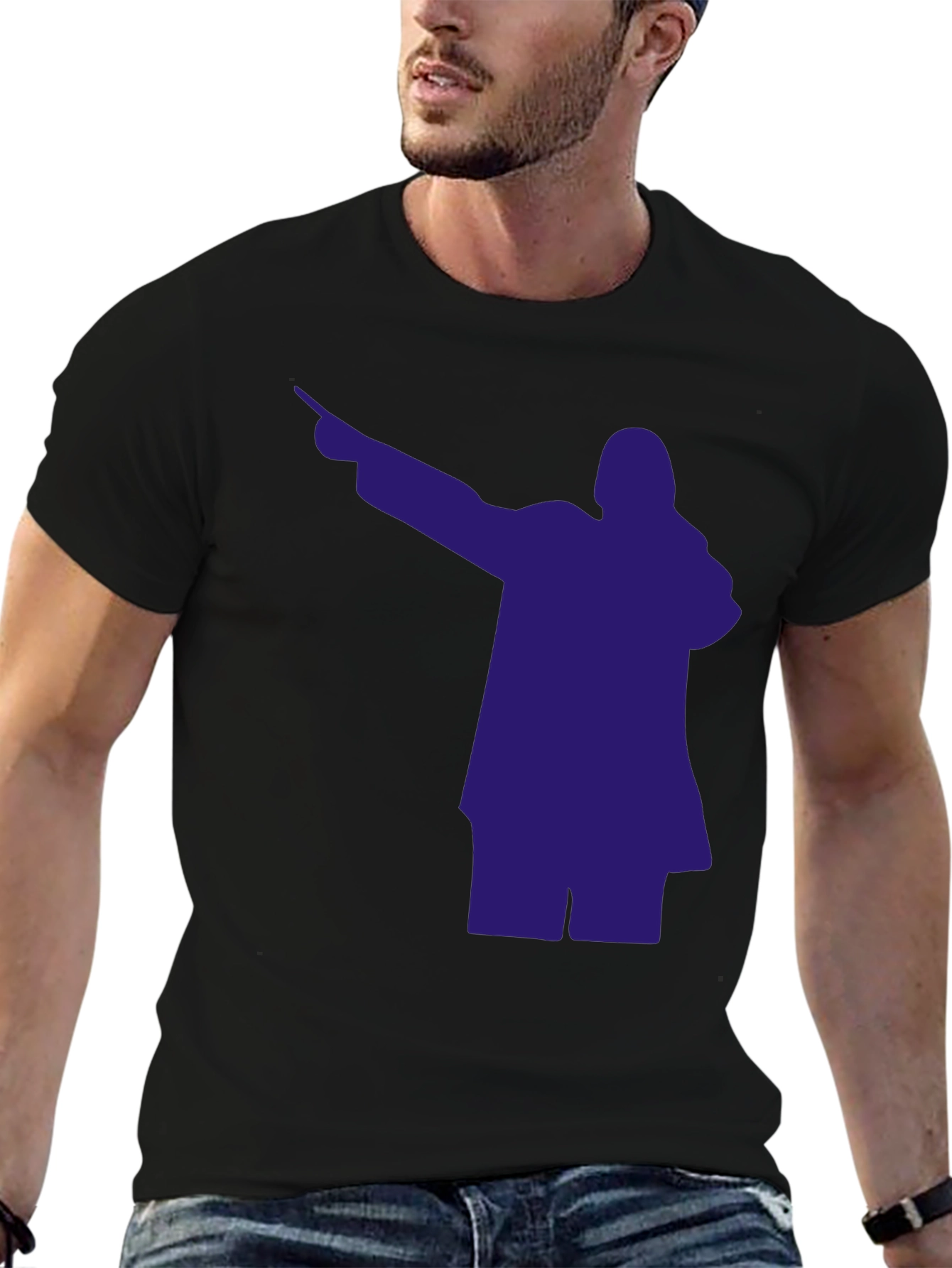 Dabbing Silhouette Graphic Tee - Mens Black T-Shirt