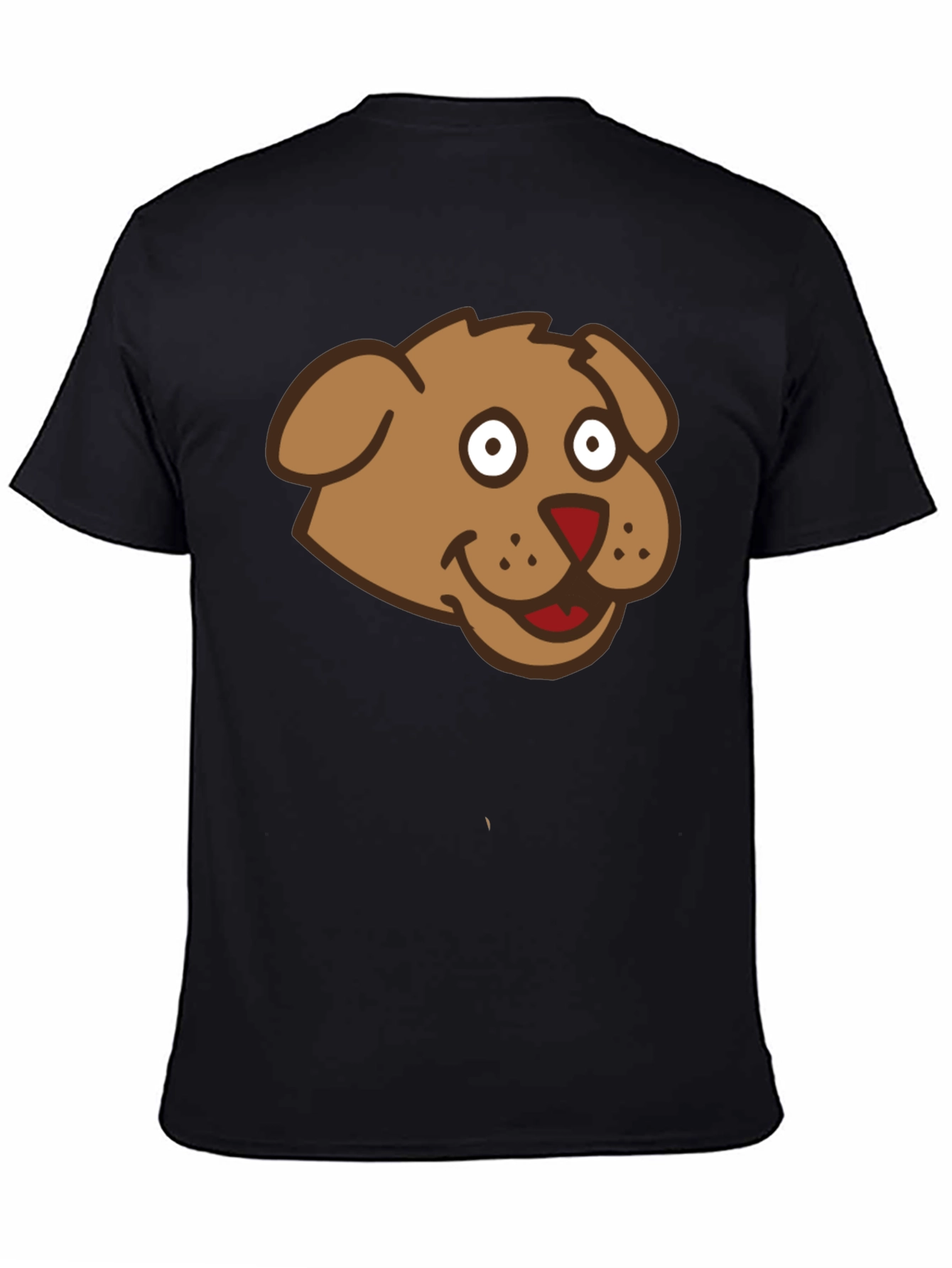 Cartoon Dog Graphic Tee - Mens Black T-Shirt
