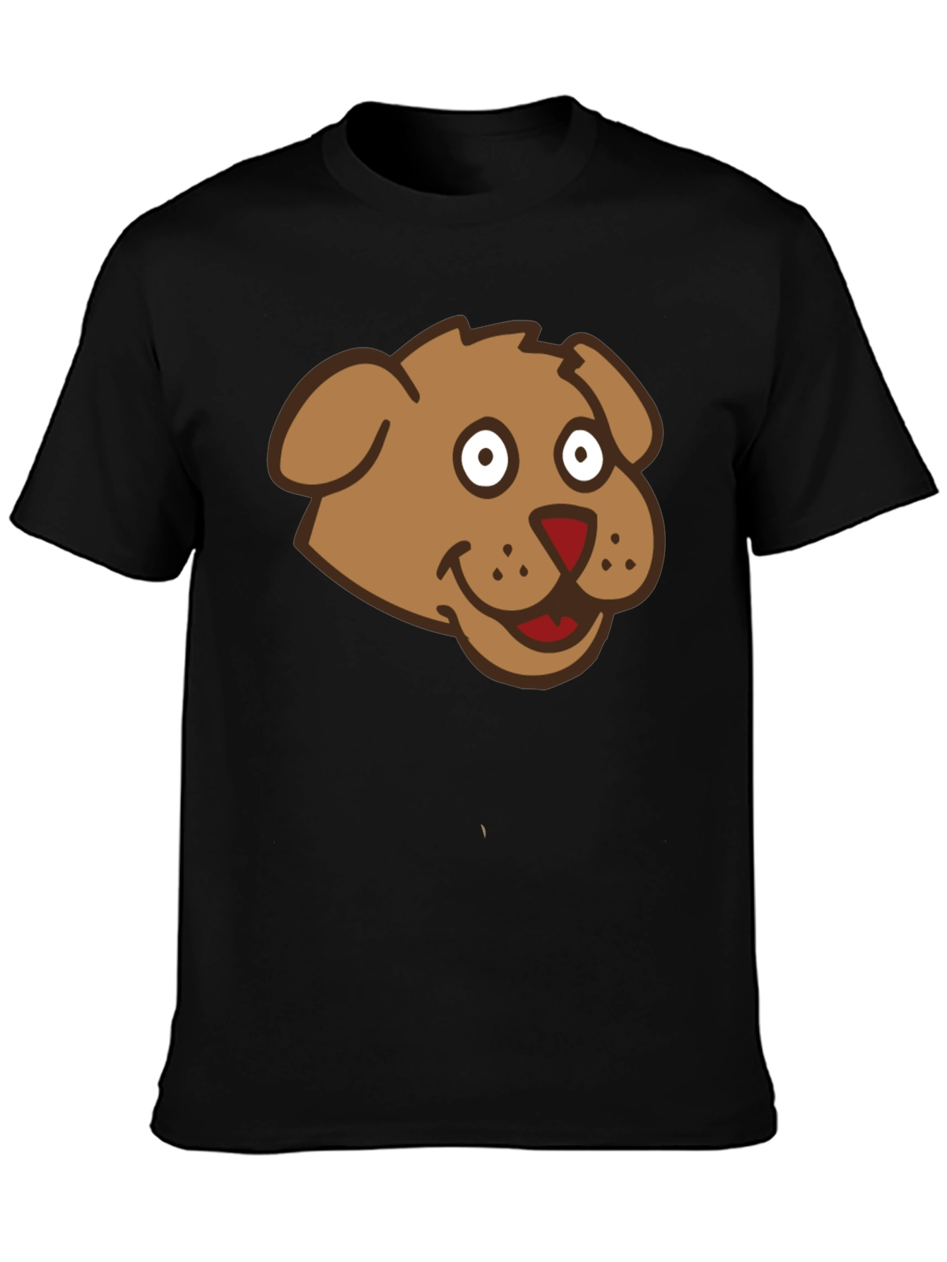 Cartoon Dog Graphic Tee - Mens Black T-Shirt