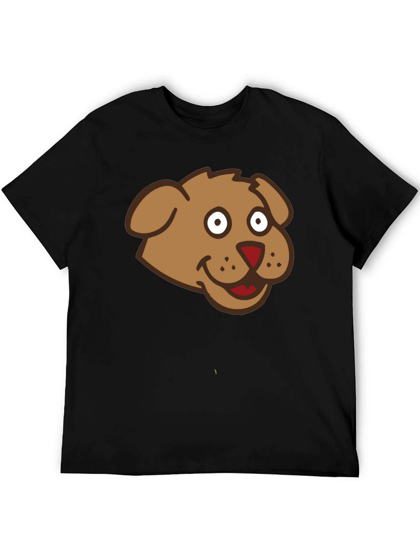 Cartoon Dog Graphic Tee - Mens Black T-Shirt