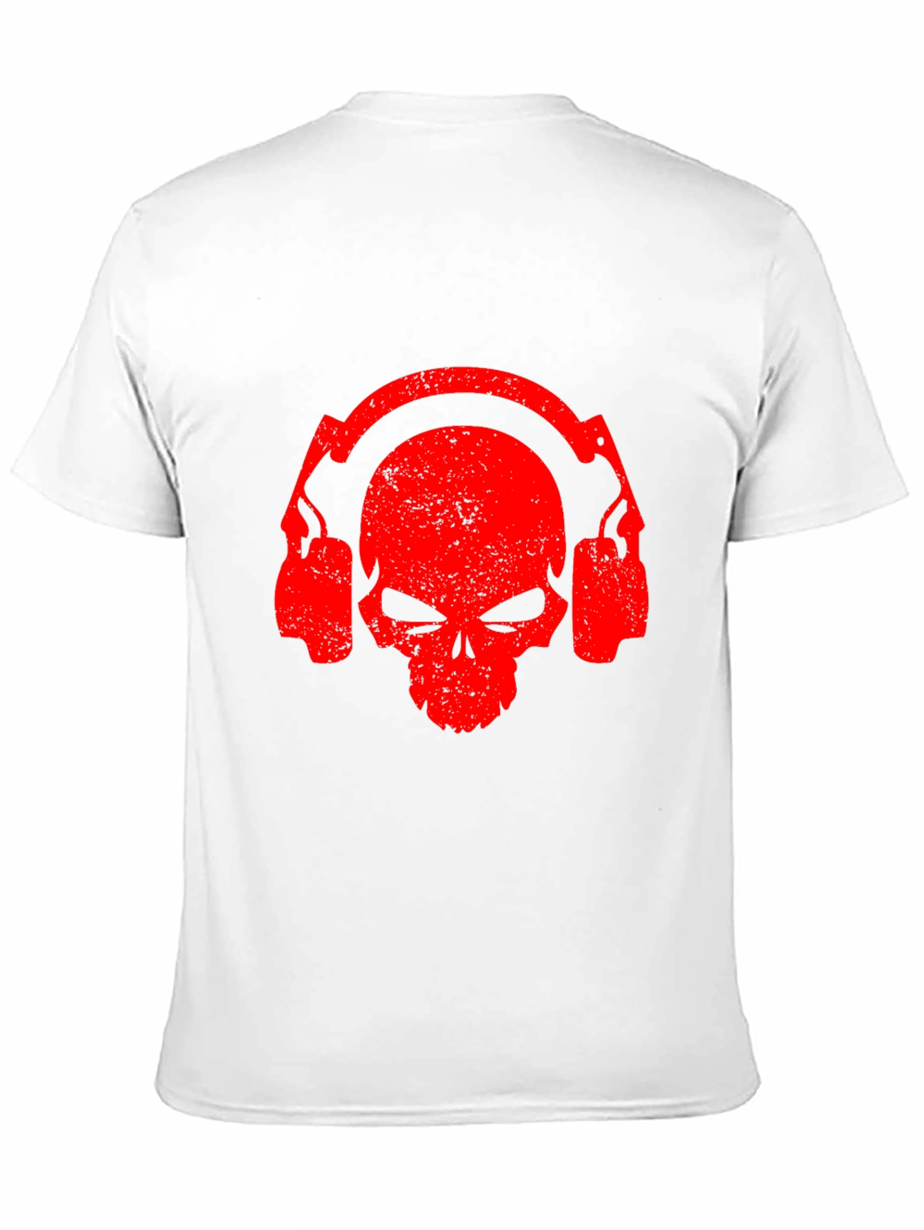 Skull Headphones Graphic T-Shirt - Black