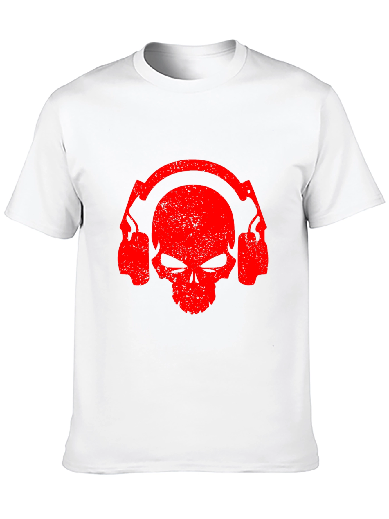 Skull Headphones Graphic T-Shirt - Black
