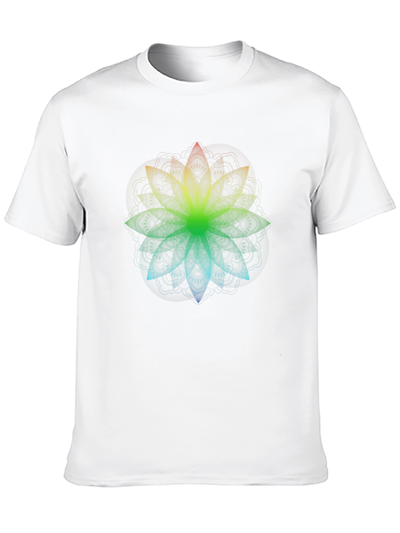 Rainbow Mandala Graphic Black T-Shirt