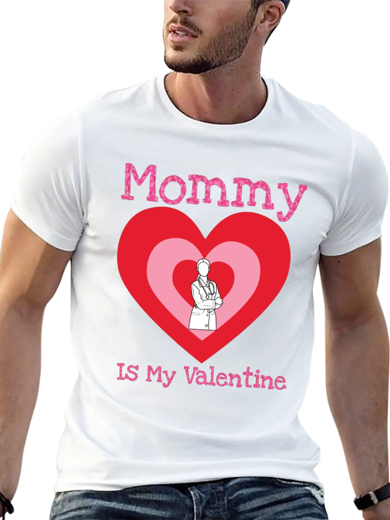 Mommy Is My Valentine Doctor Heart T-Shirt
