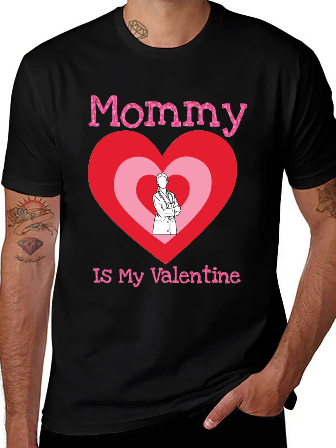 Mommy Is My Valentine Doctor Heart T-Shirt