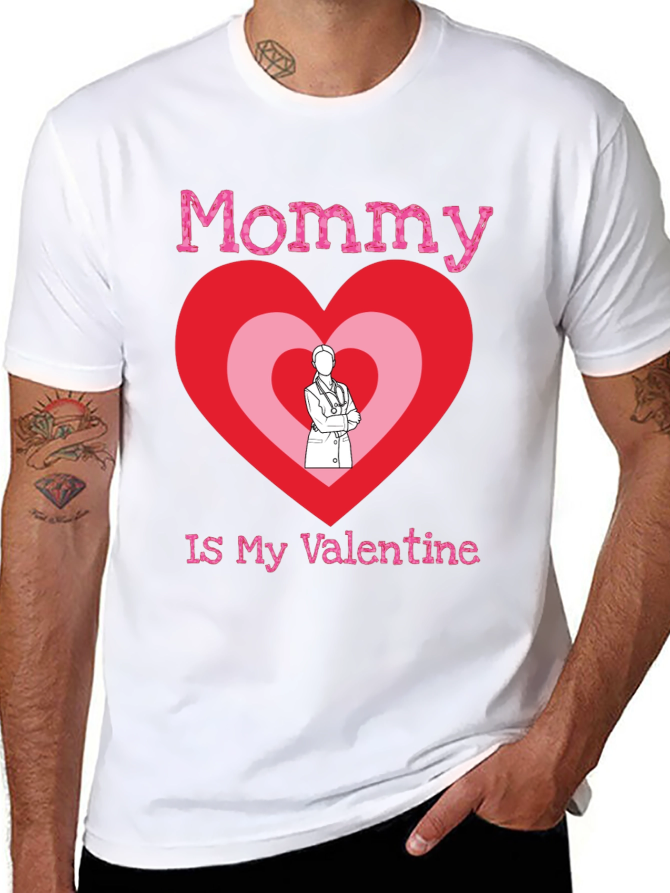 Mommy Is My Valentine Doctor Heart T-Shirt