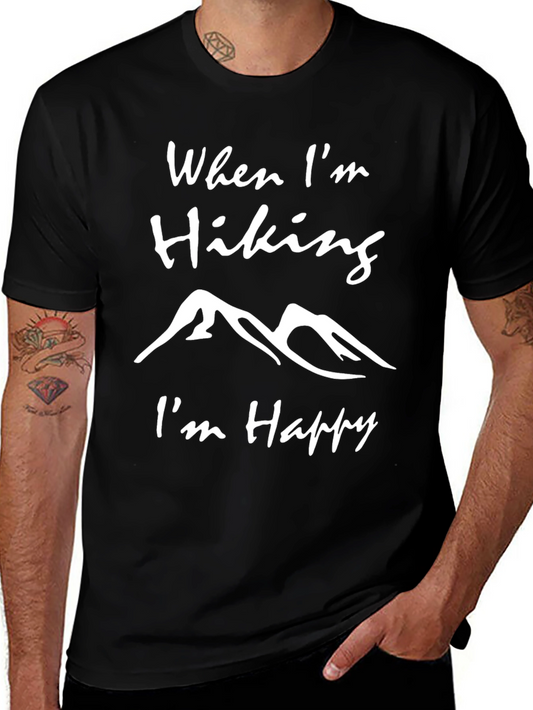 Hiking Lover T-Shirt - When Im Hiking Im Happy