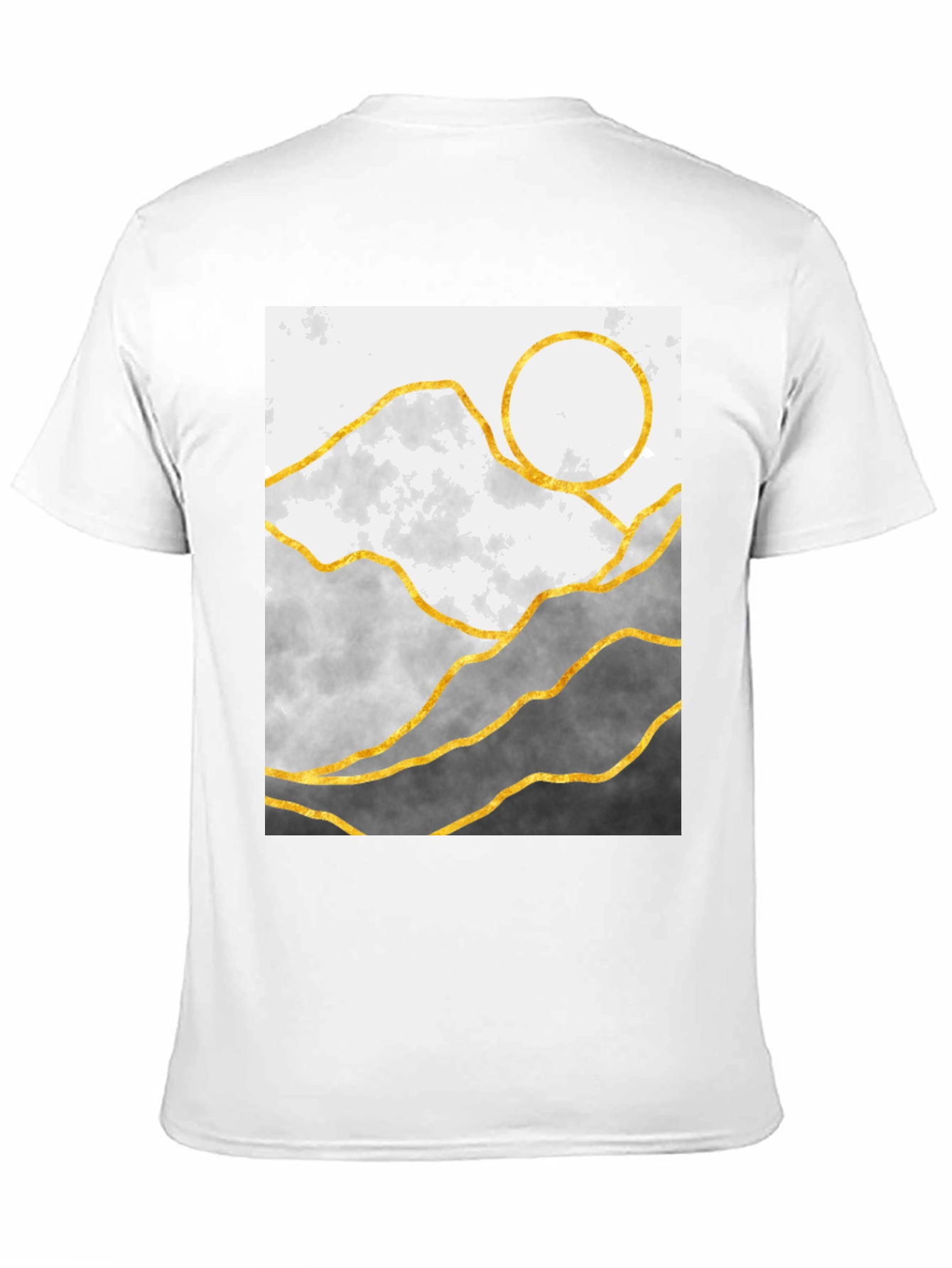 Mountainscape Graphic Tee - Stylish Geometric Design