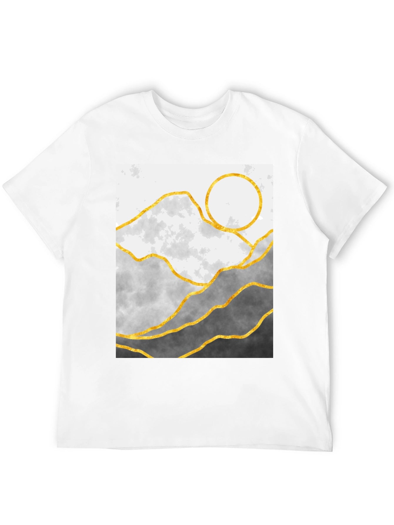 Mountainscape Graphic Tee - Stylish Geometric Design