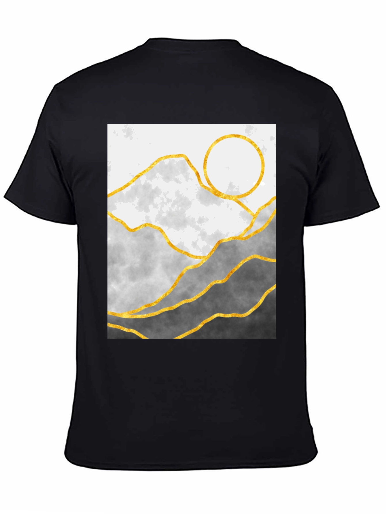 Mountainscape Graphic Tee - Stylish Geometric Design