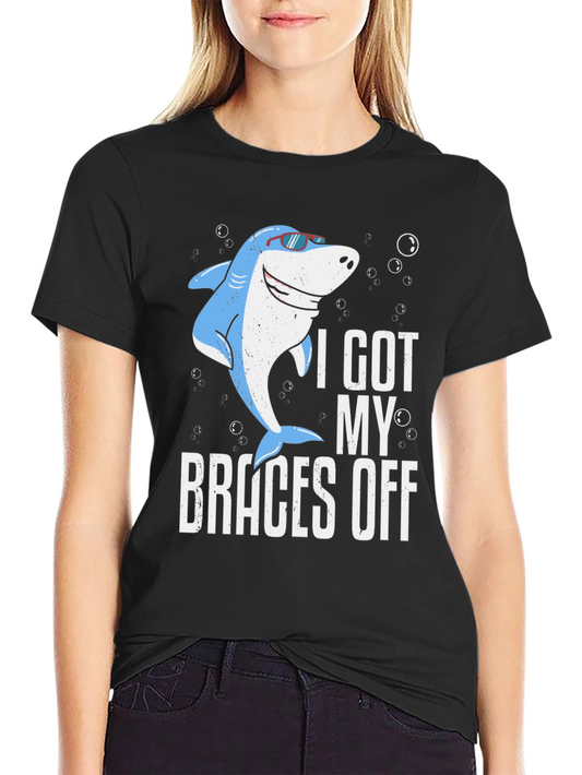 Funny Shark Braces Off T-Shirt