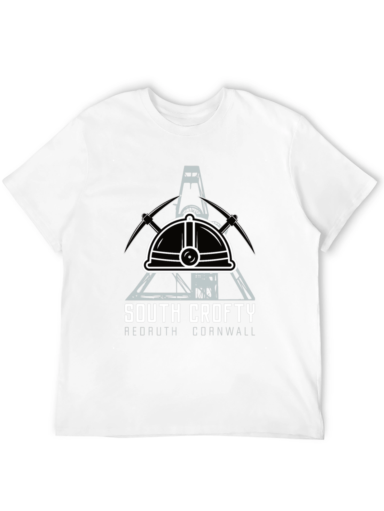 South Crofty Mining T-Shirt - Black Cotton Tee