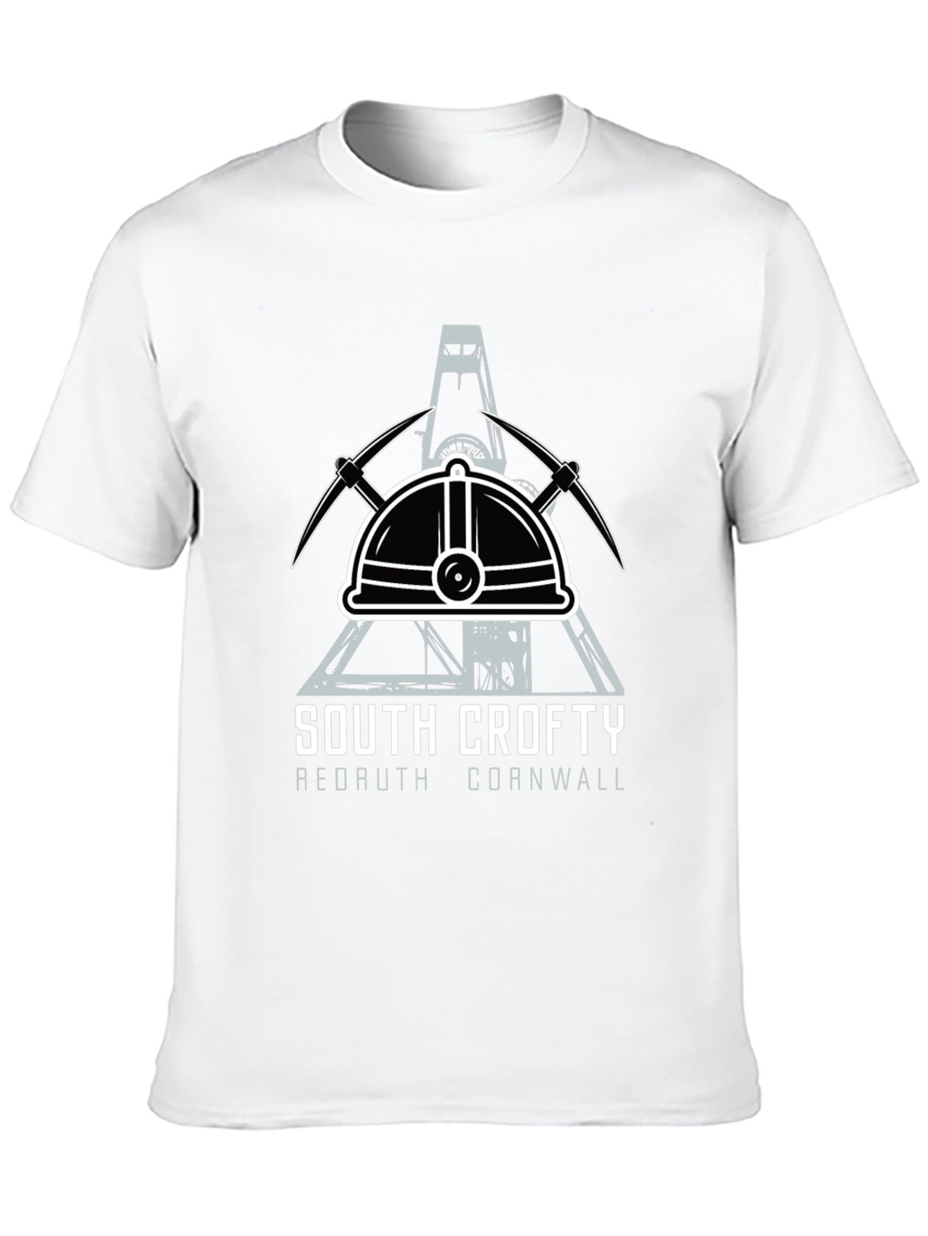 South Crofty Mining T-Shirt - Black Cotton Tee