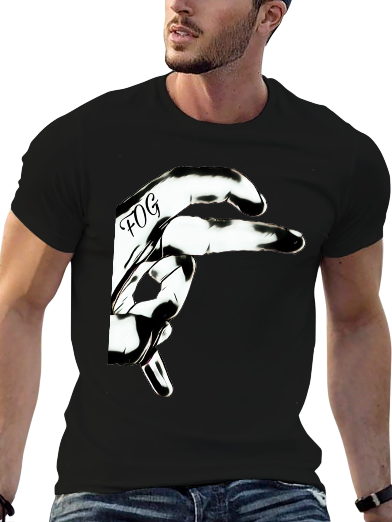 FOG Hand Graphic Black Tee