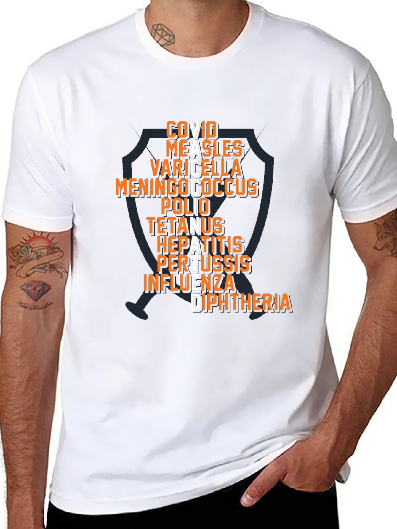 Vaccinated T-Shirt - Disease Shield Tee