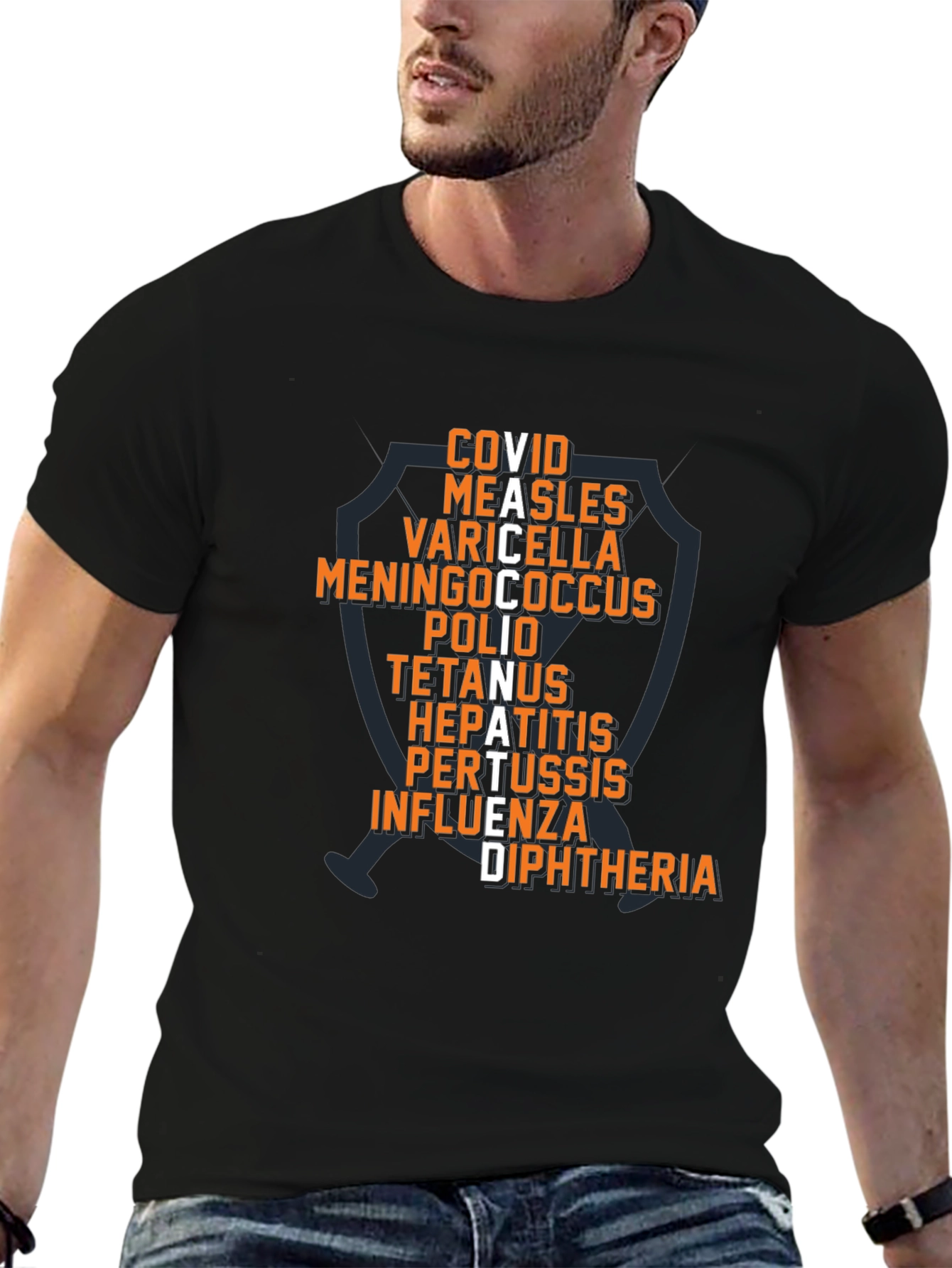 Vaccinated T-Shirt - Disease Shield Tee