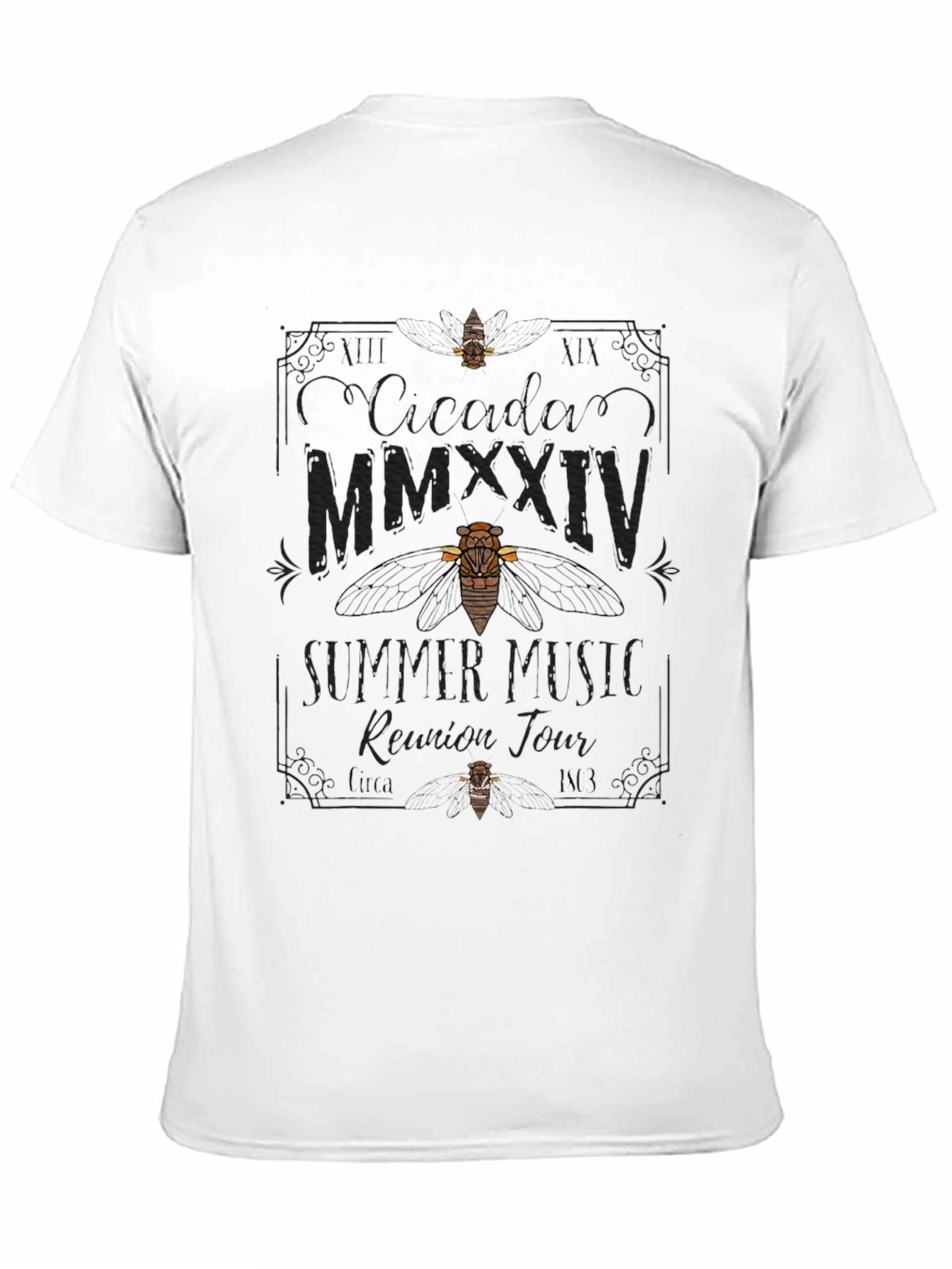 Cicada MMXXIV Summer Music Reunion Tour Black T-Shirt