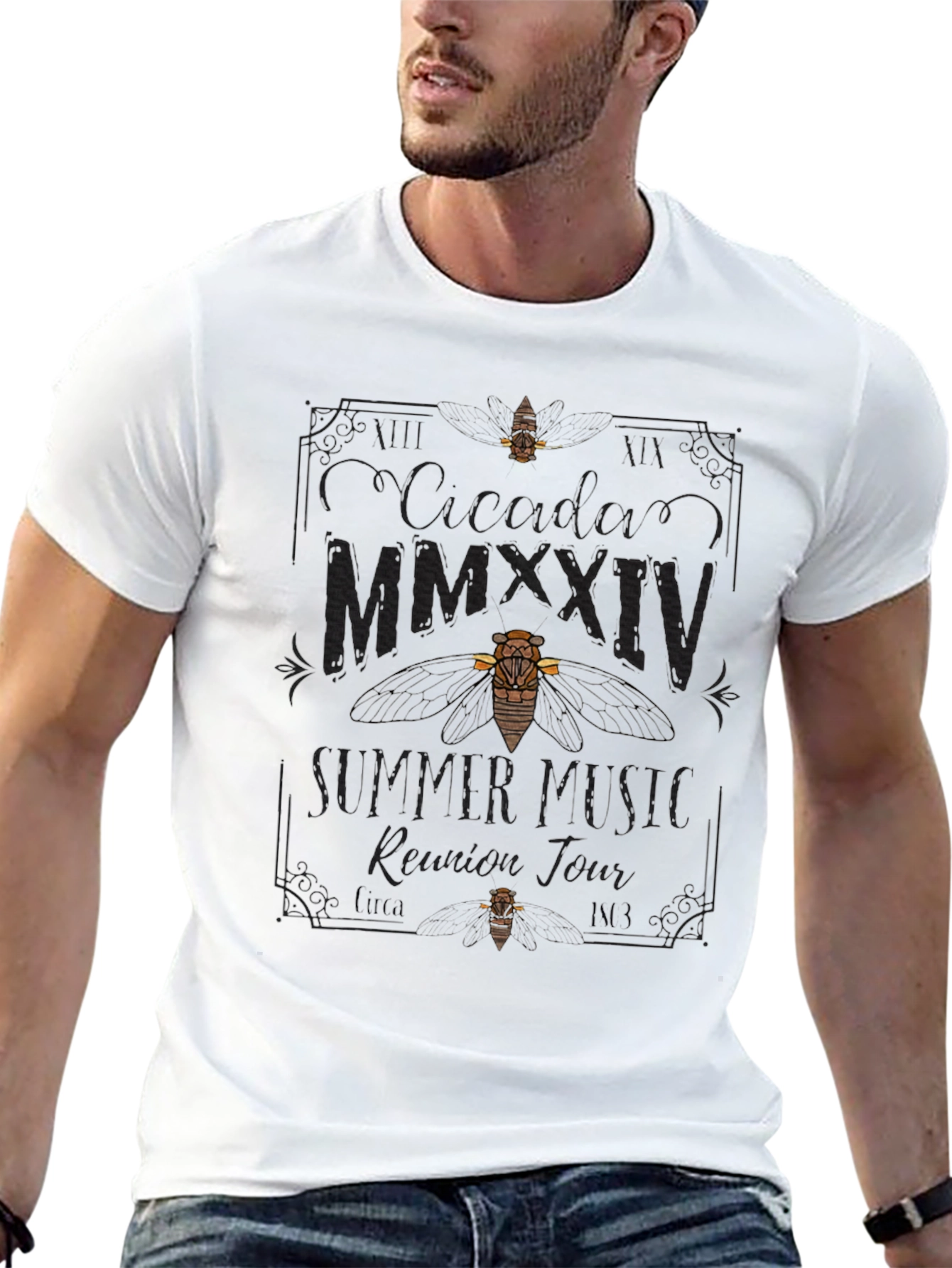 Cicada MMXXIV Summer Music Reunion Tour Black T-Shirt